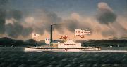 James Bard John Birkbeck, steam towboat oil painting artist